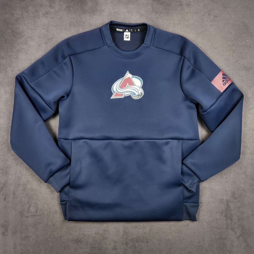 Colorado Avalanche Adidas Sweatshirt Mens Medium Navy Blue Game Mode Crew NHL